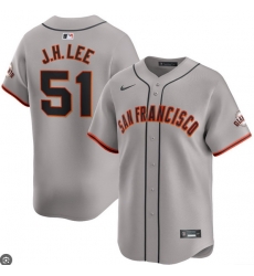 San Francisco Giants Jung Hoo Lee #51 Nike Gray MLB Stitched Jersey