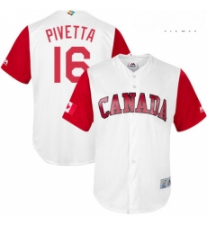 Mens Canada Baseball Majestic 16 Nick Pivetta White 2017 World Baseball Classic Replica Team Jersey Mens Canada Baseball Majestic 16 Nick Pivetta White 2017 World Baseball Classic Replica Team Jersey