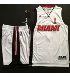 Heat #1 Chris Bosh White Throwback A Set Stitched NBA Jersey Heat #1 Chris Bosh White Throwback A Set Stitched NBA Jersey