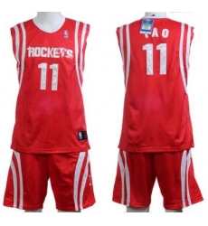 Houston Rockets 11 YAO Red Jerseys&Shorts Houston Rockets 11 YAO Red Jerseys&Shorts