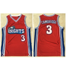 Men Los Angeles Knights 3 Calvin Cambridge Red Movie Basketball Jersey