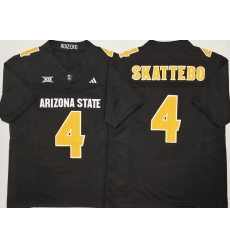 Men Arizona Sun Devils Black #4 Cam SKATTEBO White Stitched F U S E NCAA Jersey