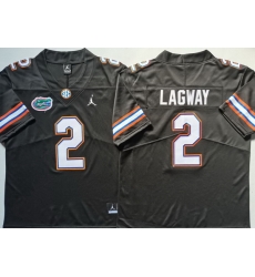 Men Florida Gators White #2 DJ LAGWAY Black Stitched NCAA Jersey