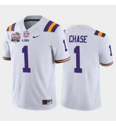 LSU Tiger Ja'Marr Chase White Home Men'S Jersey LSU Tiger Ja'Marr Chase White Home Men'S Jersey