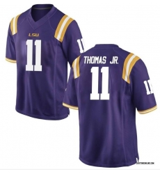 Men LSU Tigers Brian Thomas JR. Purple Stitched Game Jersey Men LSU Tigers Brian Thomas JR. Purple Stitched Game Jersey