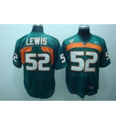 Hurricanes #52 Ray Lewis Green Embroidered NCAA Jerseys Hurricanes #52 Ray Lewis Green Embroidered NCAA Jerseys