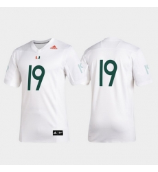 Men Miami Hurricanes 19 White 2019 Special Game Premier Football Jersey Men Miami Hurricanes 19 White 2019 Special Game Premier Football Jersey