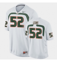 Men Miami Hurricanes Ray Lewis Game White College Football Jersey Men Miami Hurricanes Ray Lewis Game White College Football Jersey