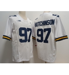 Men Michigan Wolverines #7 Aidan Hutchinson White 2023 F U S E Stitched NCAA Jersey Men Michigan Wolverines #7 Aidan Hutchinson White 2023 F U S E Stitched NCAA Jersey