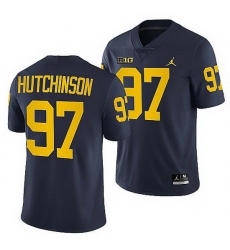Michigan Wolverines Aidan Hutchinson Navy Home Men'S Jersey Michigan Wolverines Aidan Hutchinson Navy Home Men'S Jersey