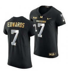 Michigan Wolverines Donovan Edwards 2021 22 Golden Edition Elite Football Black Jersey Michigan Wolverines Donovan Edwards 2021 22 Golden Edition Elite Football Black Jersey