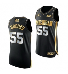 Michigan Wolverines Eli Brooks 2021 March Madness Golden Authentic Black Jersey Michigan Wolverines Eli Brooks 2021 March Madness Golden Authentic Black Jersey