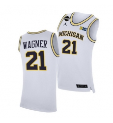 Michigan Wolverines Franz Wagner 2021 Big Ten Regular Season Champions Blm White Jersey Michigan Wolverines Franz Wagner 2021 Big Ten Regular Season Champions Blm White Jersey