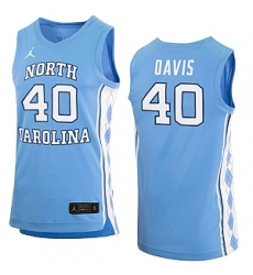 Men North Carolina Tarheels 40 Hubert Davis Blue basketball jerseys Men North Carolina Tarheels 40 Hubert Davis Blue basketball jerseys