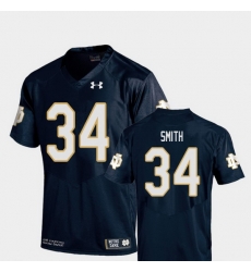Men Notre Dame Fighting Irish Jahmir Smith 34 Navy College Football Replica Jersey Men Notre Dame Fighting Irish Jahmir Smith 34 Navy College Football Replica Jersey