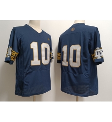Notre Dame Fighting Irish Sam Hartman #10 Navy Blue 2023 No Name Stitched Jersey