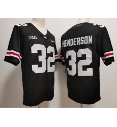Men Nike Ohio State Buckeyes TreVeyon Henderson #32 Black College Football Jersey Men Nike Ohio State Buckeyes TreVeyon Henderson #32 Black College Football Jersey