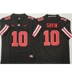 Men Ohio State Buckeyes #10 Julian Sayin Black Stitched F U S E NCAA Jersey II