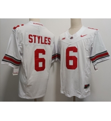 Men Ohio State Buckeyes Sonny Styles #6 White F U S E Stitched NCAA Football Jersey Men Ohio State Buckeyes Sonny Styles #6 White F U S E Stitched NCAA Football Jersey