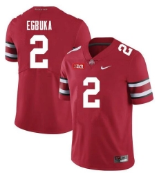 Men's Ohio State Buckeyes #2 Emeka Egbuka College Football Jersey Red Men's Ohio State Buckeyes #2 Emeka Egbuka College Football Jersey Red