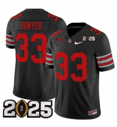 Men's Ohio State Buckeyes #33 Jack Sawyer Black 2025 CFP Final Patch F.U.S.E. Vapor Limited Stitched Football Jersey Men's Ohio State Buckeyes #33 Jack Sawyer Black 2025 CFP Final Patch F.U.S.E. Vapor Limited Stitched Football Jersey