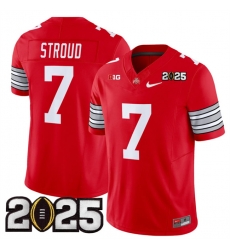Men's Ohio State Buckeyes #7 C.J. Stroud Red 2025 CFP Final Patch F.U.S.E. Vapor Limited Stitched Football Jersey Men's Ohio State Buckeyes #7 C.J. Stroud Red 2025 CFP Final Patch F.U.S.E. Vapor Limited Stitched Football Jersey