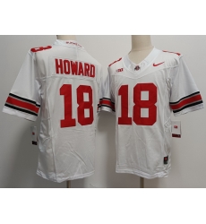 Ohio State Buckeyes #18 Will Howard White F U S E Jersey Ohio State Buckeyes #18 Will Howard White F U S E Jersey