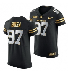 Ohio State Buckeyes Nick Bosa Black Golden Edition Jersey Ohio State Buckeyes Nick Bosa Black Golden Edition Jersey