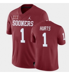 Oklahoma Sooners Jalen Hurts Crimson Home Men'S Jersey Oklahoma Sooners Jalen Hurts Crimson Home Men'S Jersey