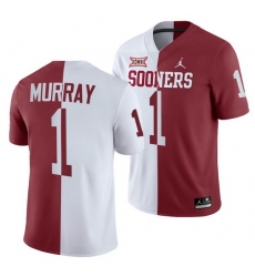 Oklahoma Sooners Kyler Murray White Crimson Split Men'S Jersey Oklahoma Sooners Kyler Murray White Crimson Split Men'S Jersey