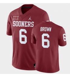 Oklahoma Sooners Tre Brown Crimson Home Men'S Jersey