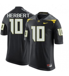 Men JUSTIN HERBERT JERSEY #10 OREGON DUCKS BLACK Men JUSTIN HERBERT JERSEY #10 OREGON DUCKS BLACK