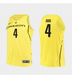 Men Oregon Ducks Ehab Amin Yellow Authentic College Basketball Jersey Men Oregon Ducks Ehab Amin Yellow Authentic College Basketball Jersey