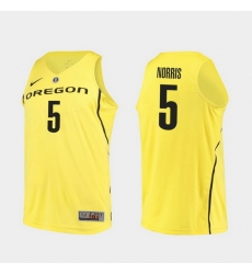 Men Oregon Ducks Miles Norris Yellow Authentic College Basketball Jersey Men Oregon Ducks Miles Norris Yellow Authentic College Basketball Jersey