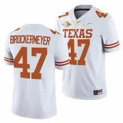 Texas Longhorns Luke Brockermeyer White 2021 Red River Showdown Men Jersey