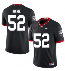 2020 Men #52 Cameron Kinnie Georgia Bulldogs Mascot 100th Anniversary College Football Jerseys Sale-Black 2020 Men #52 Cameron Kinnie Georgia Bulldogs Mascot 100th Anniversary College Football Jerseys Sale-Black
