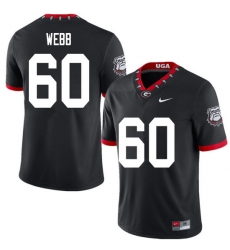 2020 Men #60 Clay Webb Georgia Bulldogs Mascot 100th Anniversary College Football Jerseys Sale-Black 2020 Men #60 Clay Webb Georgia Bulldogs Mascot 100th Anniversary College Football Jerseys Sale-Black