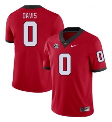 Men #0 Rian Davis Georgia Bulldogs College Football Jerseys Stitched-Red Men #0 Rian Davis Georgia Bulldogs College Football Jerseys Stitched-Red