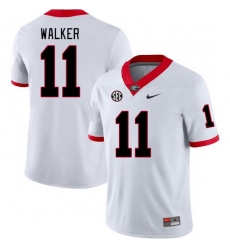 Men #11 Jalon Walker Georgia Bulldogs College Football Jerseys Stitched-White Men #11 Jalon Walker Georgia Bulldogs College Football Jerseys Stitched-White