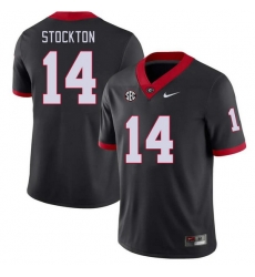 Men #14 Gunner Stockton Georgia Bulldogs College Football Jerseys Stitched-Black Men #14 Gunner Stockton Georgia Bulldogs College Football Jerseys Stitched-Black
