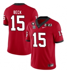 Men #15 Carson Beck Georgia Bulldogs 2022-23 CTP National Championship Football Jerseys Men #15 Carson Beck Georgia Bulldogs 2022-23 CTP National Championship Football Jerseys