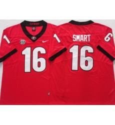Men #16 SMART Georgia Bulldogs College Football Jerseys Sale-red Men #16 SMART Georgia Bulldogs College Football Jerseys Sale-red