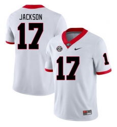 Men #17 Dan Jackson Georgia Bulldogs College Football Jerseys Stitched-White Men #17 Dan Jackson Georgia Bulldogs College Football Jerseys Stitched-White