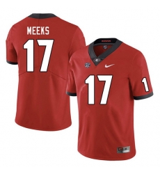 Men #17 Jackson Meeks Georgia Bulldogs College Football Jerseys Sale-Red Men #17 Jackson Meeks Georgia Bulldogs College Football Jerseys Sale-Red