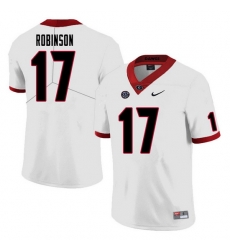 Men #17 Justin Robinson Georgia Bulldogs College Football Jerseys Sale-White Men #17 Justin Robinson Georgia Bulldogs College Football Jerseys Sale-White