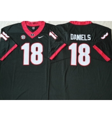 Men #18 JT Daniels Georgia Bulldogs College Football Jerseys Sale-Black Men #18 JT Daniels Georgia Bulldogs College Football Jerseys Sale-Black