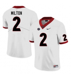 Men #2 Kendall Milton Georgia Bulldogs College Football Jerseys Sale-White Men #2 Kendall Milton Georgia Bulldogs College Football Jerseys Sale-White
