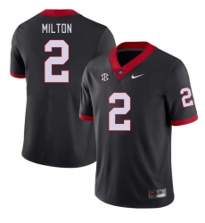 Men #2 Kendall Milton Georgia Bulldogs College Football Jerseys Stitched-Black Men #2 Kendall Milton Georgia Bulldogs College Football Jerseys Stitched-Black