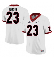 Men #23 Jaylen Johnson Georgia Bulldogs College Football Jerseys Sale-White Men #23 Jaylen Johnson Georgia Bulldogs College Football Jerseys Sale-White