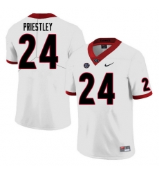 Men #24 Nathan Priestley Georgia Bulldogs College Football Jerseys Sale-White Men #24 Nathan Priestley Georgia Bulldogs College Football Jerseys Sale-White